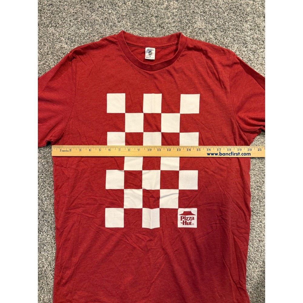 Pizza Hut T-Shirt Mens M Red Checkered Logo Graphic Short Sleeve Promo Tee - Picture 6 of 8